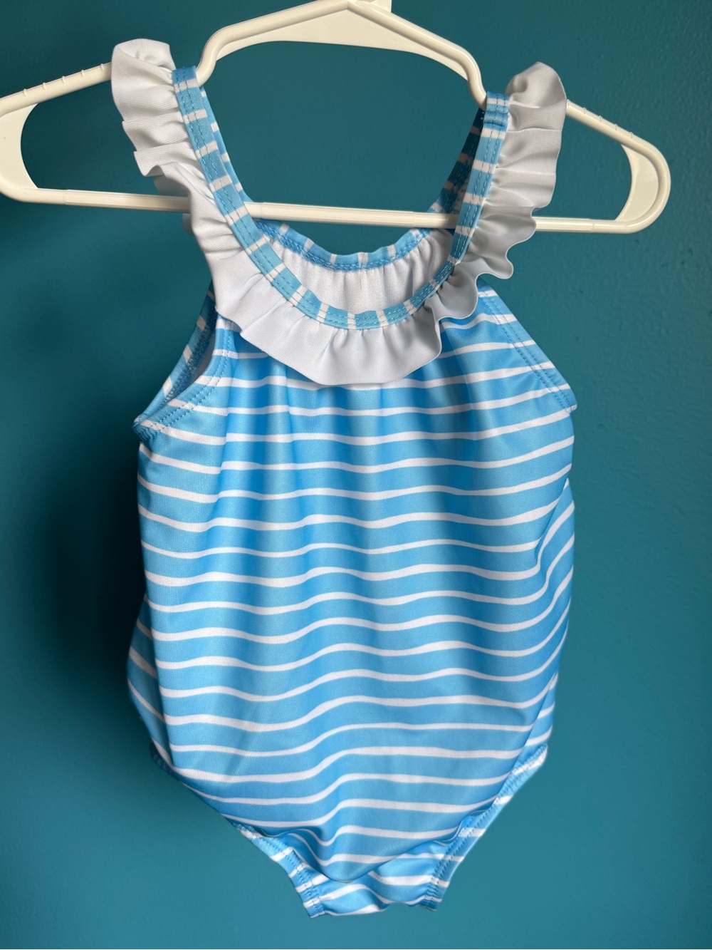 George Blue and White Striped Swimsuit